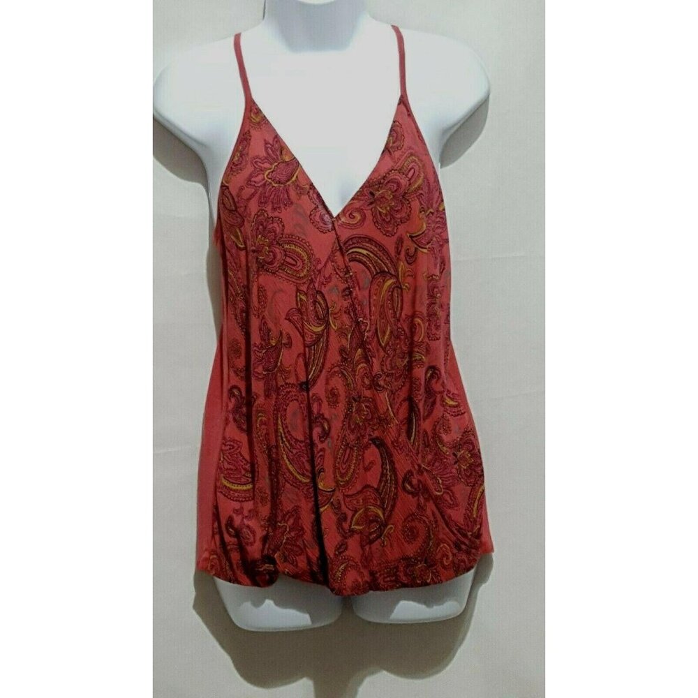 Maurice's Women's Top Small Dusty Rose Pink Crossover Crinkled Lace Detail - Picture 3 of 7